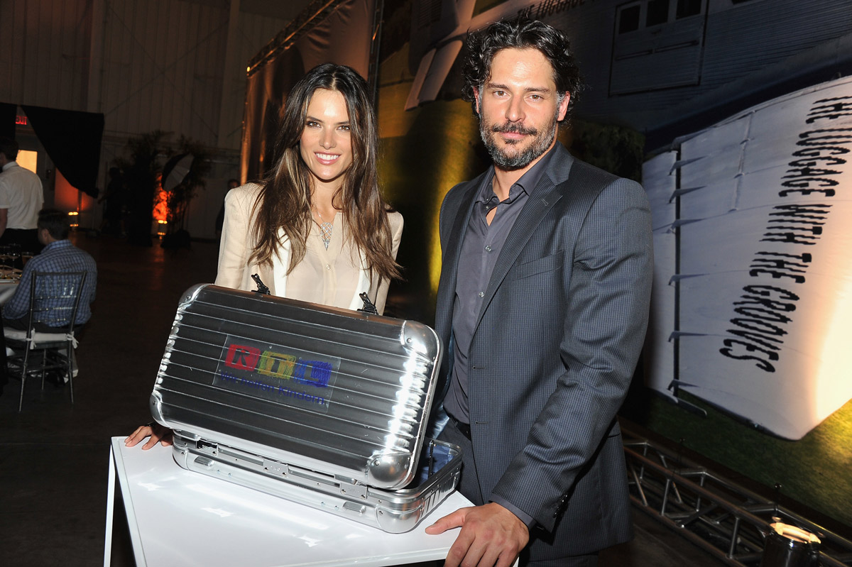 Model Alessandra Ambrosio and actor Joe Manganiello attend the RIMOWA celebration the arrival of the JU52 Aircraft at Westchester Country Airport (Photo by Theo Wargo/Getty Images for RIMOWA)