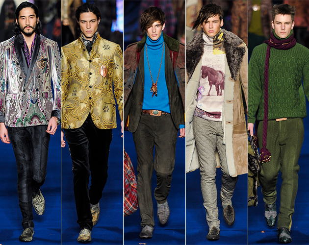 etro fall 2013 menswear runway pitti uomo milan gengis khan mandala neo primitivist