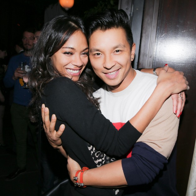 Gents Launch Party Gramercy Hotel Terrace Josh Reed Zoe Saldana Prabal Gurung Melissa Bolona Chad White