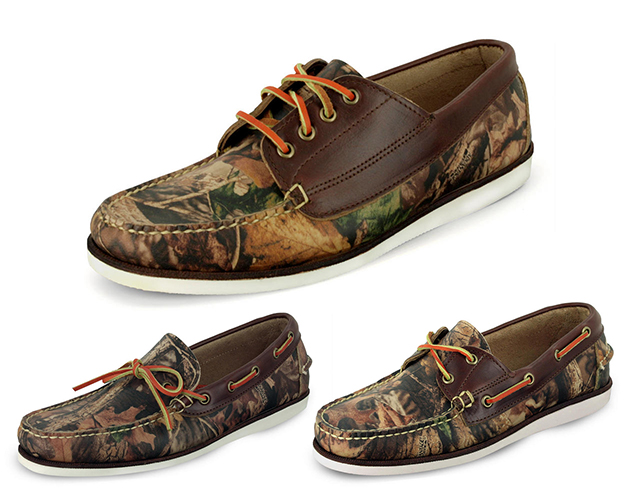 Eastland RealTree Advantage Timber Yarmouth Leather boat shoe moccasin slip on summer camo made in the usa made in america mens style sale buy purchase price release