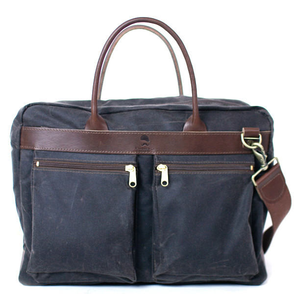 Wheelman and Co Heritage Portfield Chocolate weekender bags duffle laptop phone pocket leather wax canvas sale buy purchase discount travel made in america