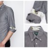 Gitman Bros Vintage Grey Chambray Summer Shirt White Aloha Exclusive