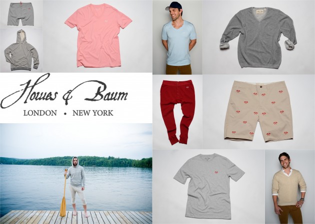 Howes & Baum Spring 2013 release purchase buy cost price retail designers look book shorts long john shorts long johns waffle sweaters thermal lined fleece cotton hoodies sweaters 