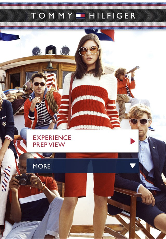 Tommy Hilfiger Ads Aurasma Technology Spring Summer 2013 shorts boat nautical style fashion menswear commercial