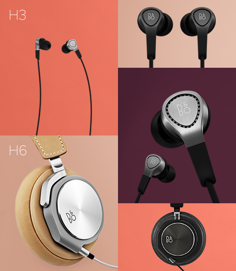 Bang & Olufsen Play H6 H3 headphones ear buds cans over the head luxury drivers unibody strong designer