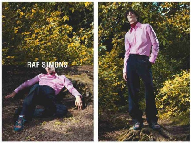 Raf Simons Fall Winter 2014 ad campaign antwerp park Willy Vanderperre and stylist Olivier Rizzo