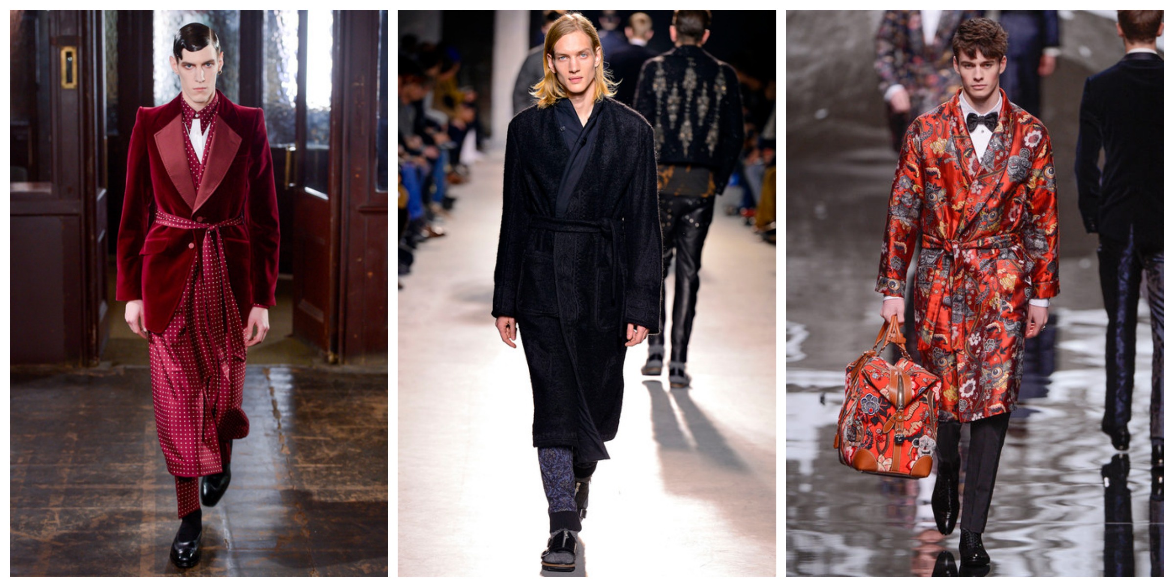 Pajama Party Lead Dries Van Noten Alexander McQueen Louis Vuitton Fall 2013
