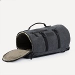 Canvas & Leather Duffle in Charcoal_2