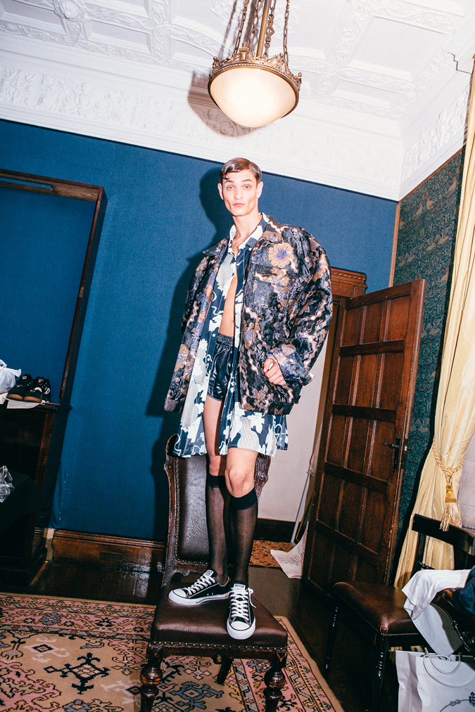 LFWM: Backstage Edward Crutchley Spring/Summer 2018Essential Homme Magazine