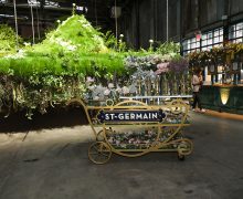 Maison St.Germain floating flower installation